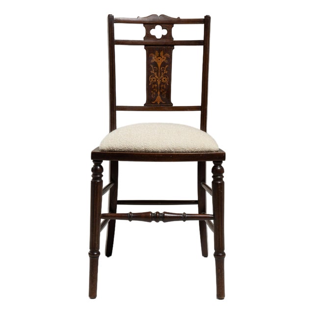 19th Century France Edwardian Brown Wood Lounge Chair For Sale