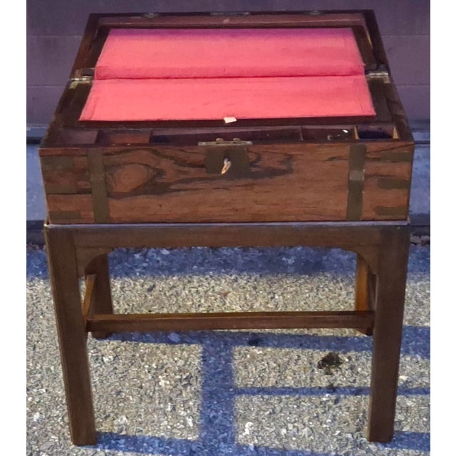 Early 19th Century 19th Century George III Rosewood Lap Desk on Stand, Circa 1810s For Sale - Image 5 of 16