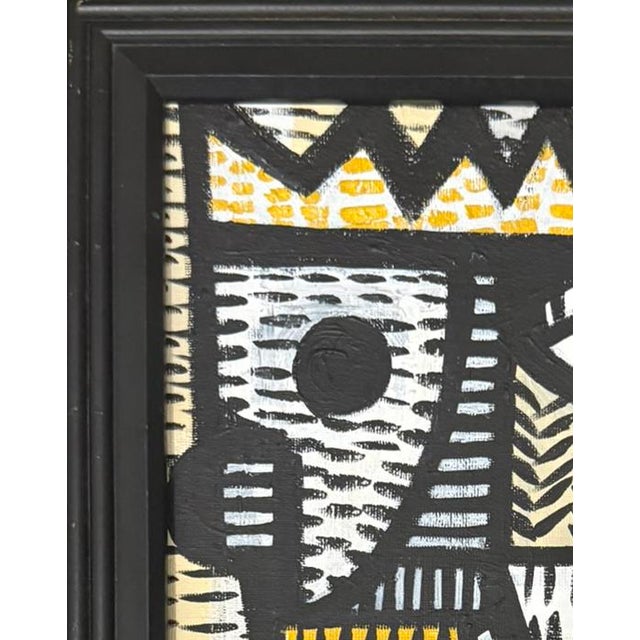 Contemporary Original Contemporary Patchwork Style Framed Portrait Painting For Sale - Image 3 of 3