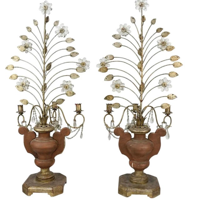 Silver Early 20th Century Pair of Monumental Hollywood Regency Style Candelabra For Sale - Image 8 of 10