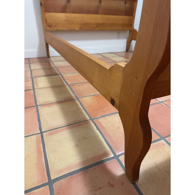 Solid Pine Hacienda-Style Queen Bed Frame For Sale - Image 14 of 17