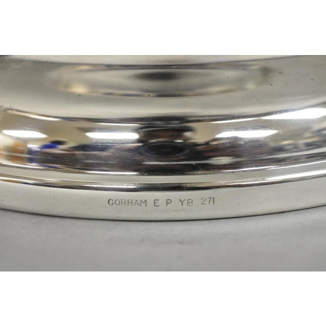 Victorian Vintage Gorham Newport Yb 271 Victorian Silver Plated Grapevine Punch Bowl For Sale - Image 3 of 17