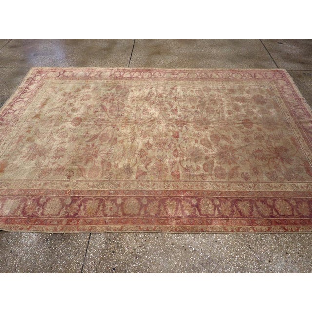 Early 20th Century Galerie Shabab Collection Early 20th Century Turkish Oushak Accent Rug For Sale - Image 5 of 9