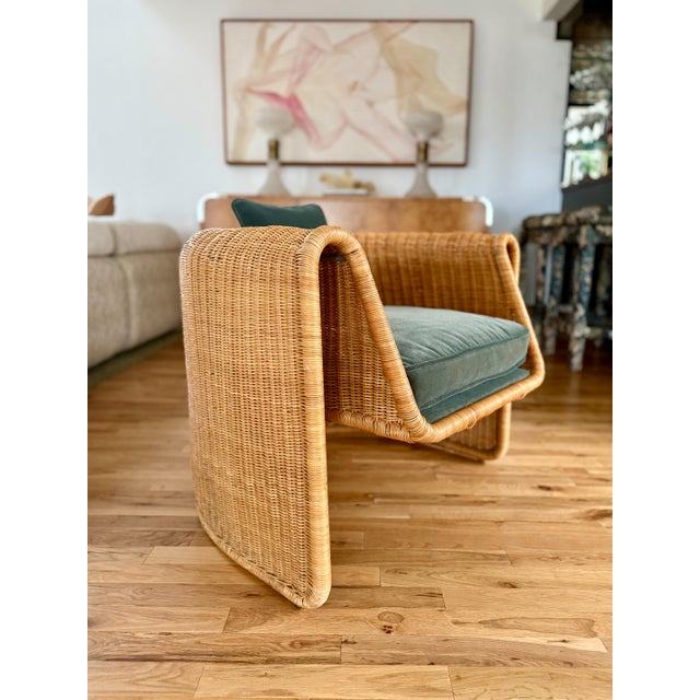 1970s Sculptural Wicker Lounge Chair by Founders For Sale - Image 10 of 12