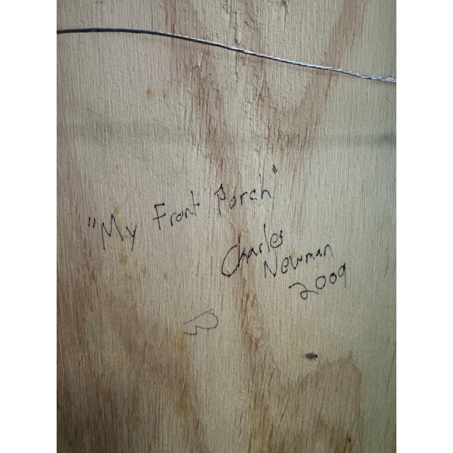 Charles Newman Contemporary Plein Air Oil Painting "My Front Porch" 2009 For Sale - Image 4 of 8