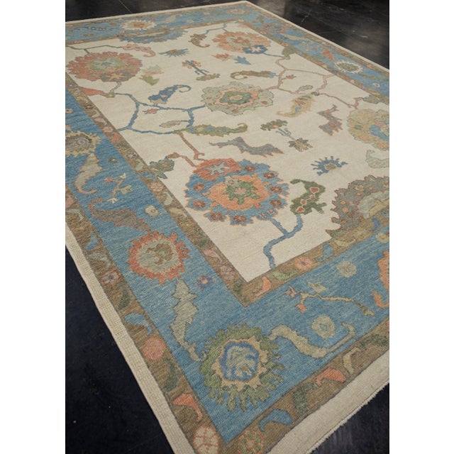 Early 21st Century Turkish Oushak Rug 9'6" x 12'2" For Sale - Image 5 of 7