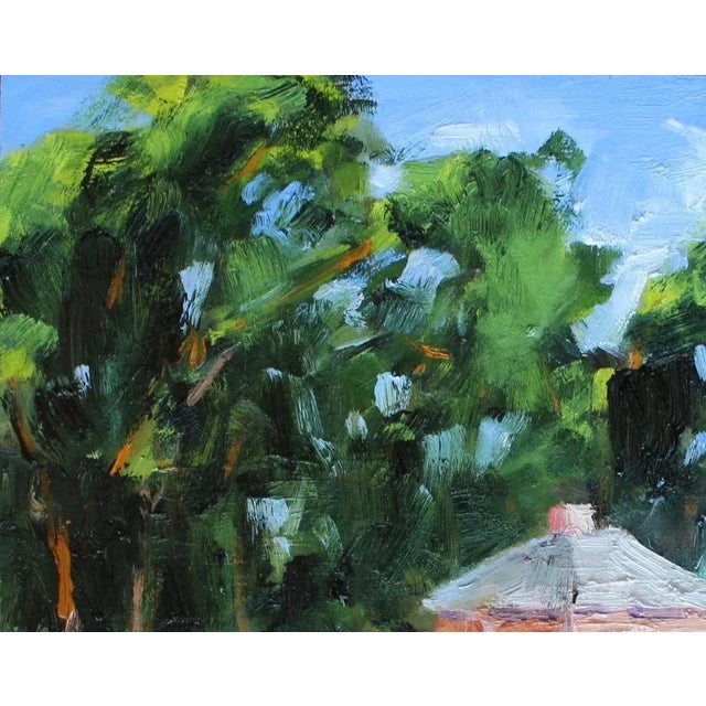 Farmhouse Original Oil Painting, Plein Air California Landscape For Sale - Image 3 of 13