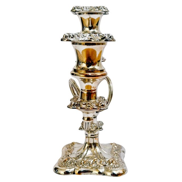 Antique Rococo Style Barker Ellis English Silver Plated 3-Arm Candelabras - A Pair For Sale In San Diego - Image 6 of 14