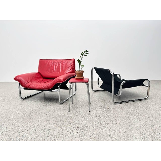 Bauhaus Leather Chair by Johan Bertil Häggström for Ikea, 1970s For Sale - Image 6 of 8