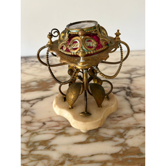 Metal Mid 19th Century Grand Tour Souvenir Lidded Dish on Ormolu Pedestal For Sale - Image 7 of 11