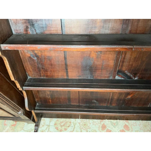 19th Century Antique English Oak Welsh Dresser Cupboard Storage Cabinet For Sale - Image 5 of 18