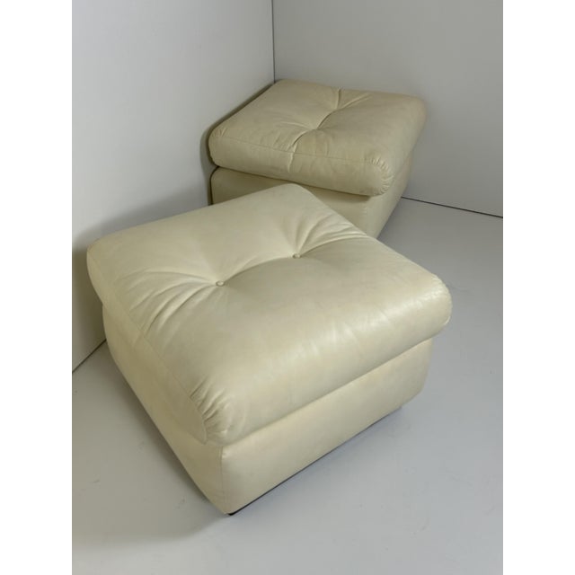 Cassina Ottomans, 1980s, Set of 2, in Very Good conditions. Designed 1980 to 1989 This piece has an attribution mark, I am...