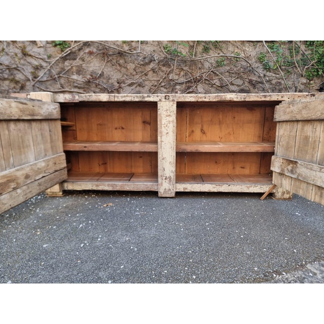 Cream Antique French Pine Workbench, 1900s For Sale - Image 8 of 18