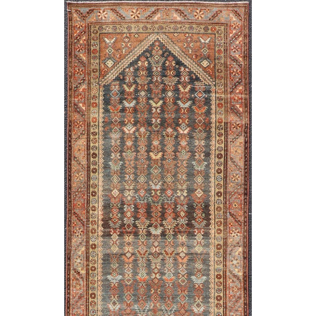 Antique Persian Hamadan Runner With Sub-Geometric Tribal Motif Design For Sale - Image 9 of 11