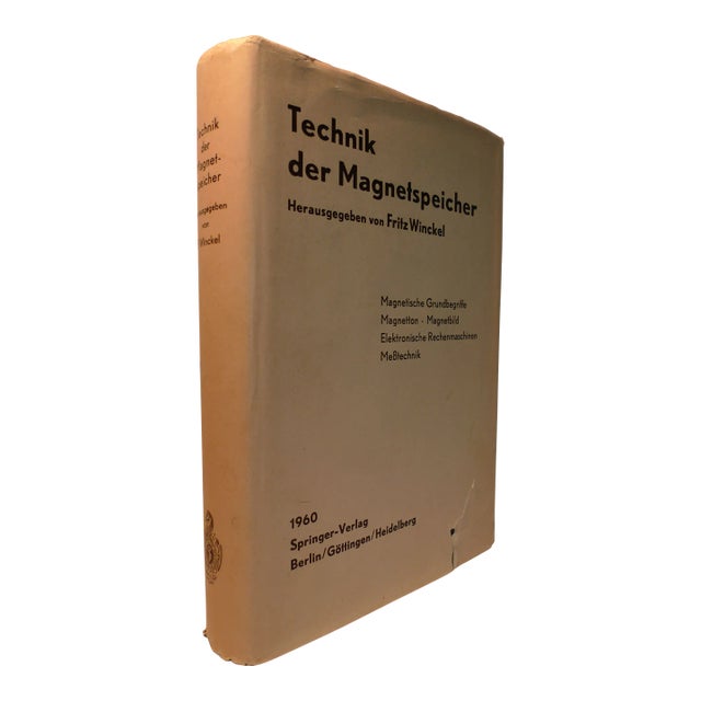 1960s Illustrated Book, Professor Dr. -Ing. Fritz Winckel's Technik Der Magnetspeicher - 1 Piece For Sale