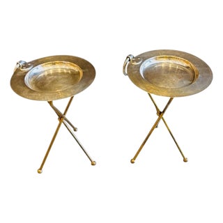 Neoclassical Collapsing Side Tables, 1960s, Set of 2 For Sale