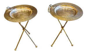 Neoclassical Collapsing Side Tables, 1960s, Set of 2