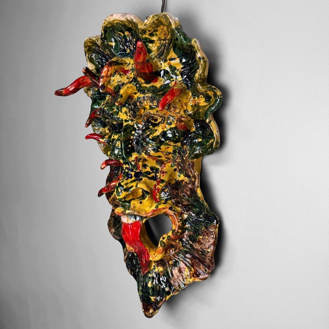 Contemporary Monumental Apotropaic Mask by Gennaro Condurso, Italy, 2010s For Sale - Image 3 of 11