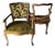 Antique 19th C. French Louis XV Child's Cabriolet Armchairs - Deconstructed Velvet Pair For Sale