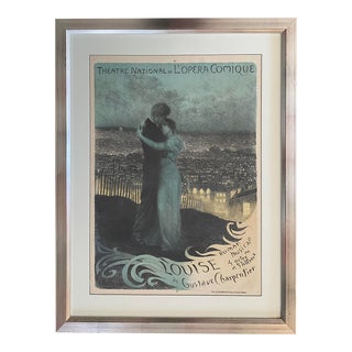 French Art Deco Theatrical Framed Poster For Sale