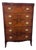 1940s Crotch Mahogany Gentlemen's Chest by Berkey and Gay Furniture For Sale