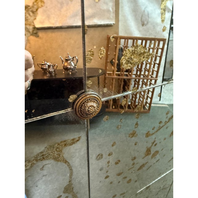 Late 20th Century Verre Églomisé Antiqued Tile Wall Mirror, Late 20th Century For Sale - Image 5 of 12