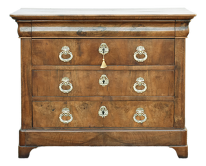 Louis Philippe French Chest of Drawers in Walnut, 1800s