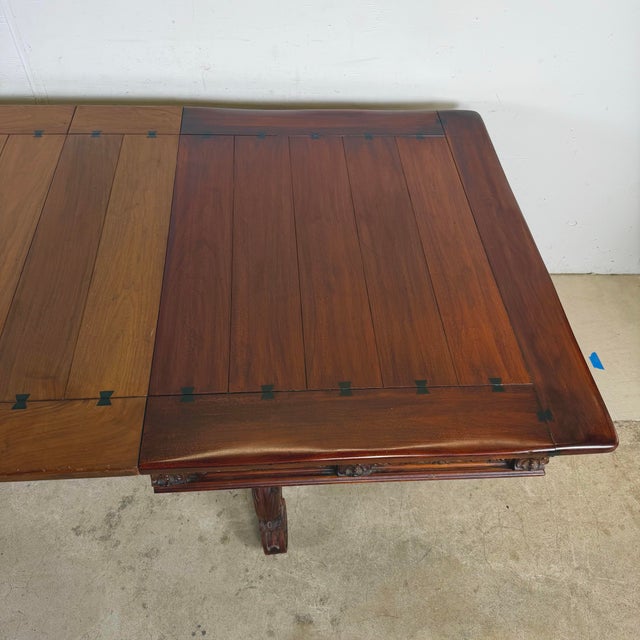 Brown Spanish Renaissance Revival Carved Dining Table by Berkey & Gay, 20th Century For Sale - Image 8 of 12