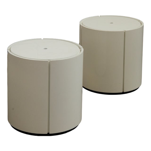Italian Storage Bedside Tables, 1980s, Set of 2 For Sale