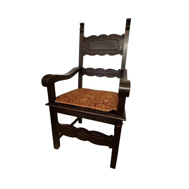 1950s 1950s Vintage Italian Throne Chair For Sale - Image 5 of 14