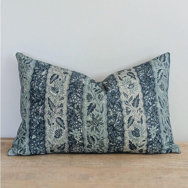 Not Yet Made - Made To Order Jasper Melaya 13x20" Lumbar Pillow in Indigo - Single For Sale - Image 5 of 5