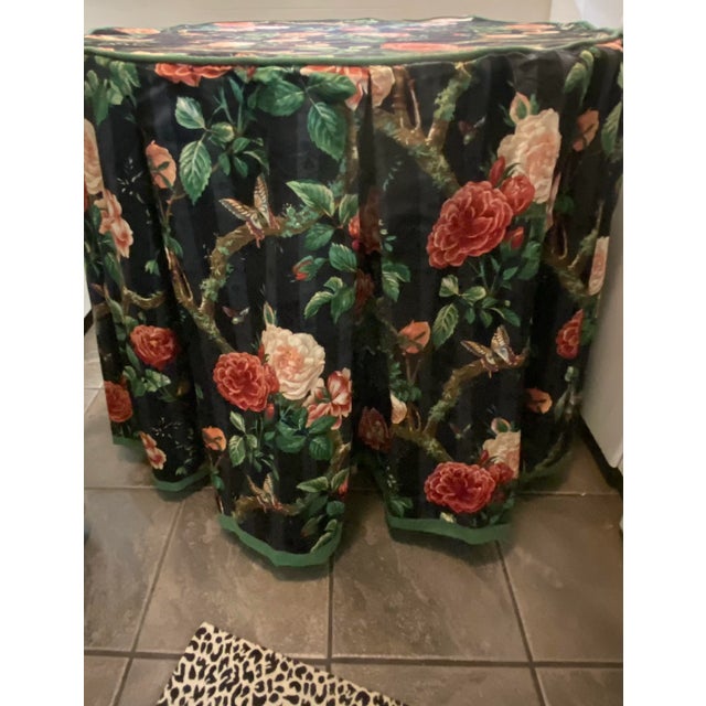 Textile Stroheim and Romann Fabric Custom Made 36” D Table Skirt For Sale - Image 7 of 12
