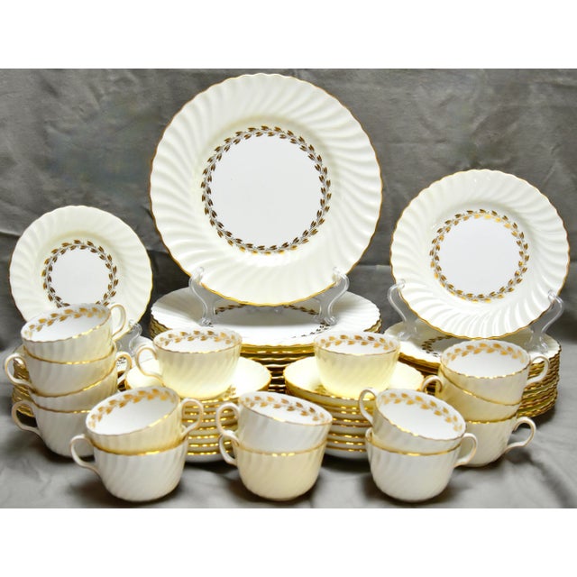 Cream Mid 20th Century 1950s Minton Bone China Dinner Service for 12 Settings, 67 Pieces For Sale - Image 8 of 8