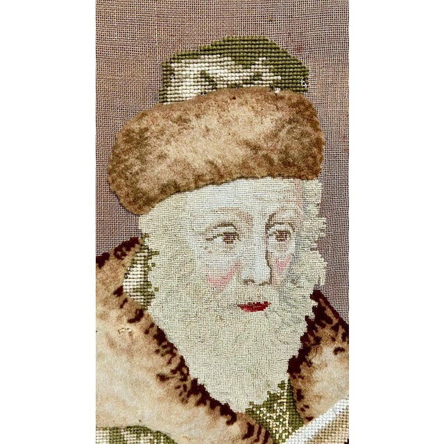 Unknown, Hungarian Rabbi Akiba Eger 19thC Judaica Folk Art Tapestry Needlepoint Sampler For Sale - Image 4 of 7