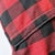 Cabin Idaho Ski Vintage Pennant on New Woven Plaid Throw Pillow Red and Black Plaid For Sale - Image 3 of 3