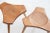 Pair of stools tripod from craftsmanship French 50s The structure of stools is composed of feet octagonal beech and a...