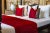 Crimson Silk Blend Duvet Cover For Sale - Image 4 of 6