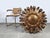 Mid-Century Modern Large Mid-Century Gilt Metal Sunburst Ceiling Lamp with Floral Motif, 1950s For Sale - Image 3 of 14