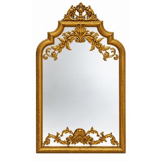 Italian Neo-Classical Style Gilt Cast Plaster and Terracotta Mirror For Sale