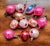 Glass Christmas Box Pink Mercury Glass Ornaments Set 12 For Sale - Image 7 of 13