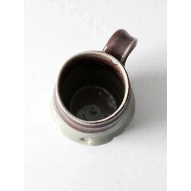 Light Green Vintage Studio Pottery Mug For Sale - Image 8 of 10