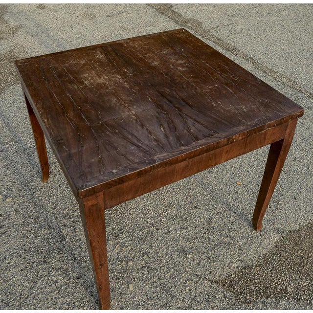 Square Dining Table in Walnut, Italy, 19th Century For Sale - Image 6 of 18