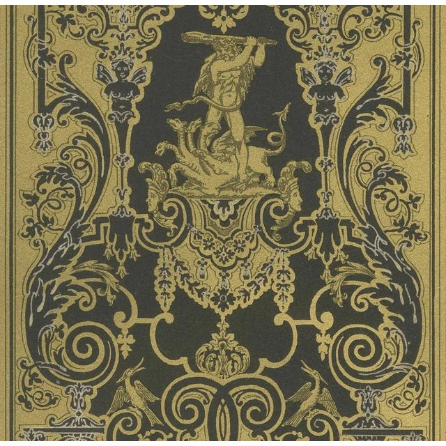 After Racinet, 17th-18th Century French Decorative Panels with Gilded Scrollwork and Inlay, 1869, Print For Sale - Image 6 of 10