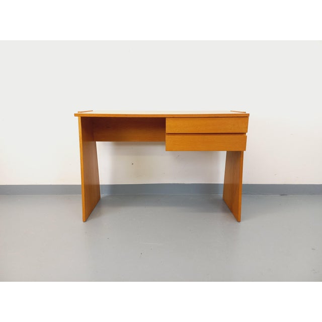 Vintage Double-Sided Trapezoidal Desk in Oak, 1960s For Sale - Image 15 of 18