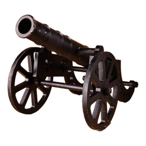 Vintage Style Cast Iron Cannon Model Decorative Sculpture