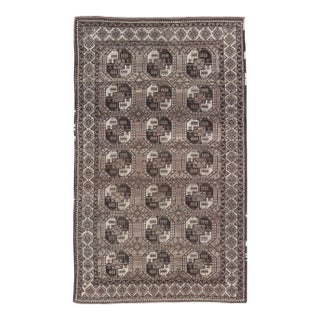 Antique Ersari Rug With Traditional Gul Motifs and Subtle Colors 10'9 X 18'3 For Sale