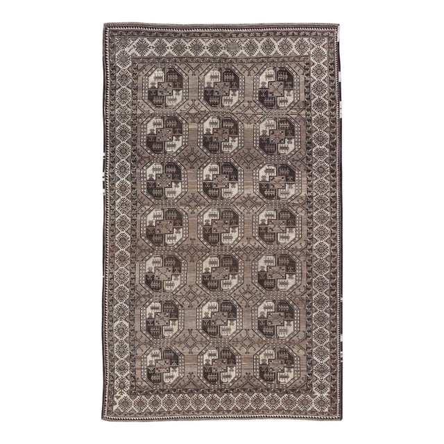 Antique Ersari Rug With Traditional Gul Motifs and Subtle Colors 10'9 X 18'3 For Sale