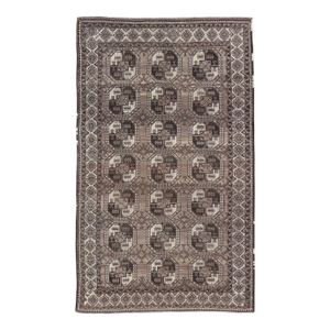 Antique Ersari Rug With Traditional Gul Motifs and Subtle Colors 10'9 X 18'3