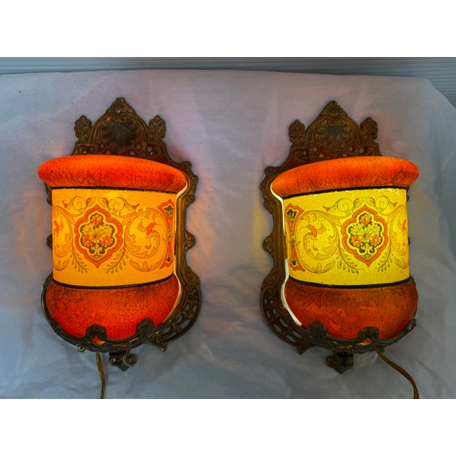 Design Plus Gallery presents a Pair of Slip Shade Wall Sconces from Gill Glass & Fixture Company. These are a striking...
