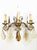 Italian Gold Leaf Metal and Faceted Crystal Sconces with Stars and Obelisks Decor, 1930s, Set of 2 For Sale - Image 10 of 13